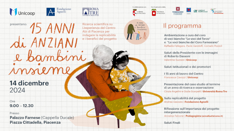 15 anni di anziani e bambini insieme